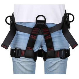 HandAcc Climbing belts, Thicken Professional Safety Belt for Caving Rock Climbing Fire Rescuing Rappelling Tree and Outdoor Adventure Activities