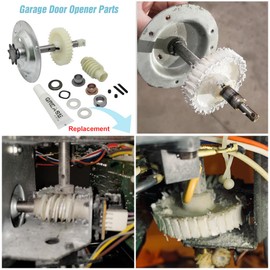 Gear and Sprocket Kit 041C4220A Replacement for Liftmaster Chamberlain Sears Craftsman Garage Opener Parts,Include Helical Gear,Worm Gear,Wear Bushings,Grease etc Chain Drive Gear Hardware Part