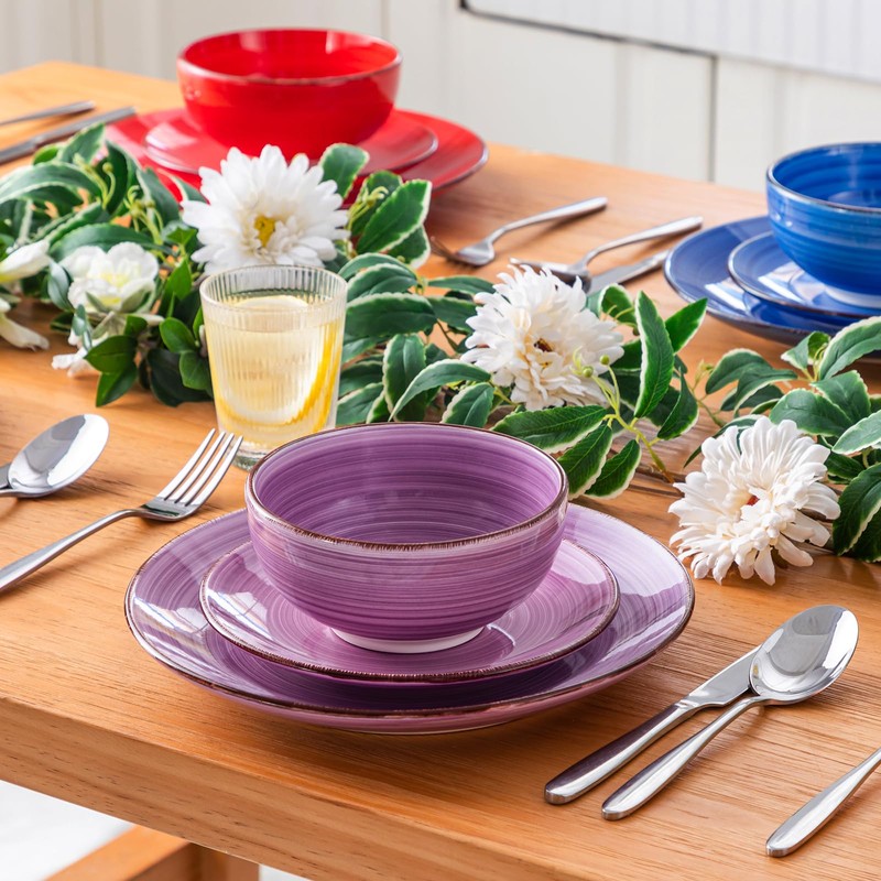 vancasso Bonita Dinnerware Set Muticolor Stoneware 18 Pieces Service for