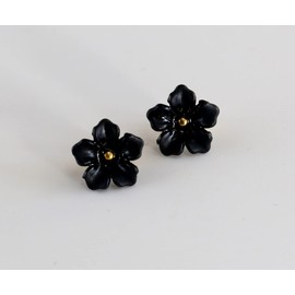 GANSSIA Flower Buttons for Sewing Plastic Craft Button 13mm(0.52 inch) Black Pack of 30pcs