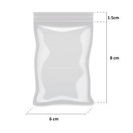 MARCPRINT Set of 100 automatic re-utilisables in plastic transparent de qualité alimentaire (6 x 8 cm)