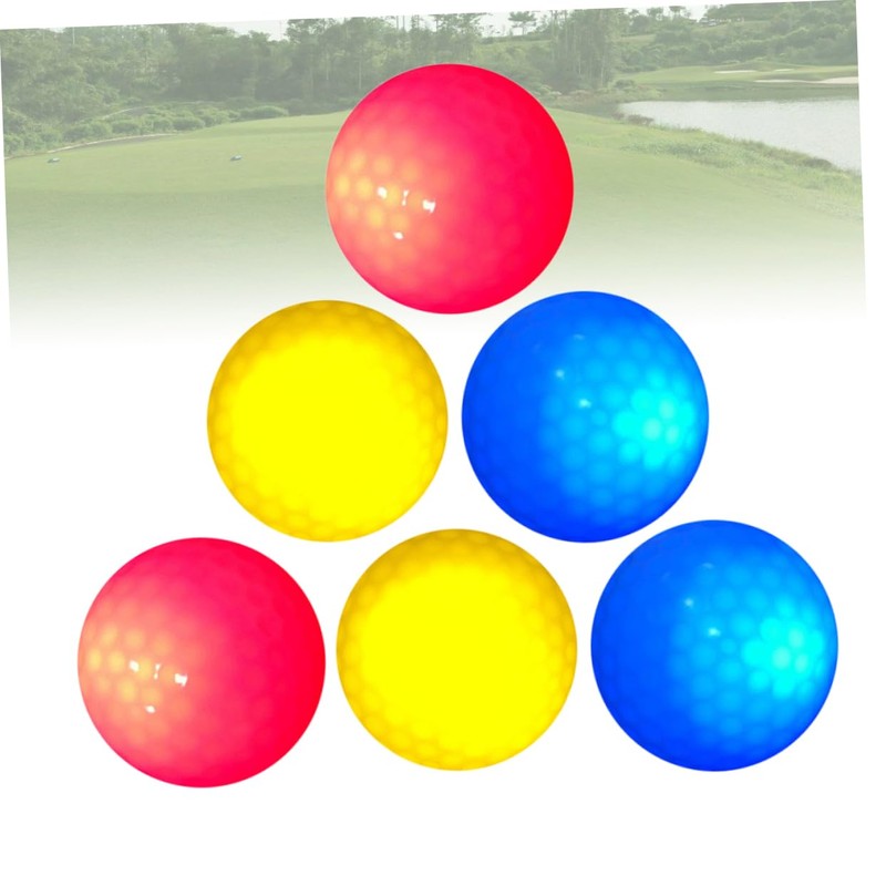 Mipcase 6Pcs LED Light Up Golf Balls Flashing Electronic Balls