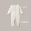 MORI Baby Boys and Girls Ribbed Clever One Piece Romper