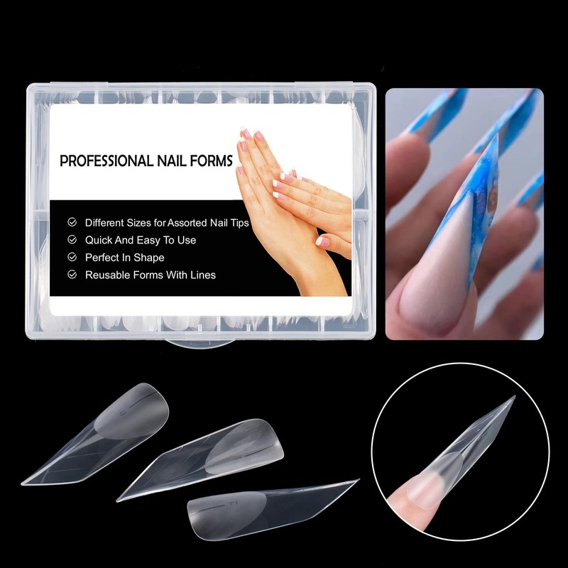 BNG Pack of 120 Matte Dual Nail Shapes for Gel