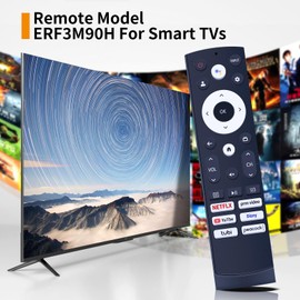HZIME New ERF3M90H Voice Replace Remote Control Compatible for Hisense Smart Google TV 55U7K 50U6H 55U6H 65U6H 75U6H 65U8H 75U8H 43A6H 50A6H 55A6H 65A6H 75A6H
