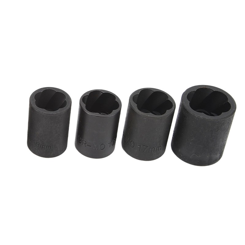 10PCS Twist Impact Socket with 8mm Straight Rod 3/8in Drive