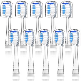 Compatible with Seago SG513/SG977/SGEK6/DT-K6 Electric Toothbrush Replacement Brush Heads,for Seago Kids Electric Toothbrush 3+Years with dust Cover,10 Pack (Blue, Medium)