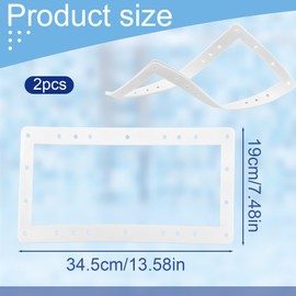 Tinoaly 2pcs Pool Skimmer Gasket Replacement, Wide Mouth Above Ground Pool Skimmer Butterfly Gasket Compatible with Hayward SP1091WM SP1091LX