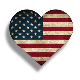 215 Decals Rustic American Flag Heart Stickers USA Car Truck Tumbler Graphic Bumper Window