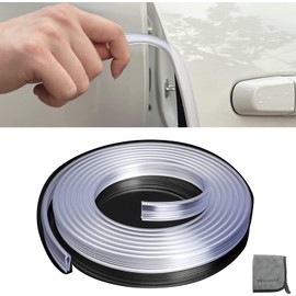 Winunite 16.4ft (5m) Car Door Edge Guards Clear – Self-Adhesive PVC, U-Shaped, Fits Most Vehicles, Scratch- and Chip-Resistant – Reduces Dings in Parking Lots