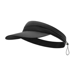 RUIXIA Sports Sun Visor Baseball Hat for Women Men Breathable UV Protection Quick Drying Sunscreen Empty Top Hat for Running Golf Tennis Black