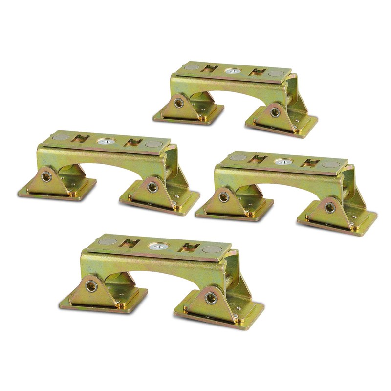 JOYOKYOPK Heavy Duty 4-1/4" Magnetic V-Pads Kit 4 PCS Welding