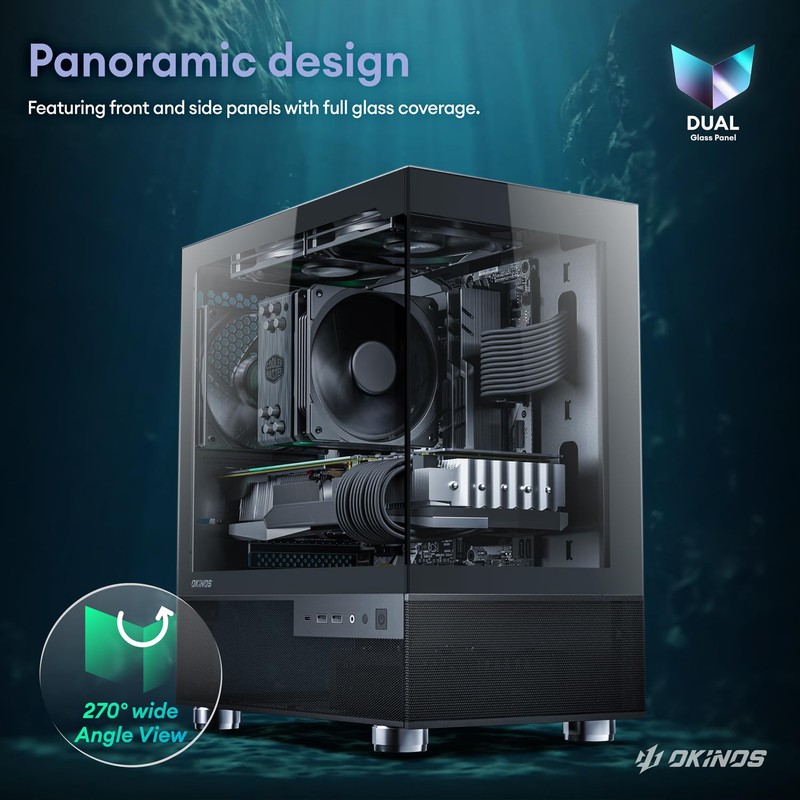 Okinos Aqua 3 Air, Micro ATX Case, MATX PC Case