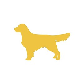 Golden Retriever Gentle Dog Sticker Vinyl Decal Notebook Car Window Laptop 6"x 4" (Yellow)