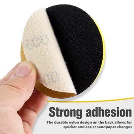 Shawya 3 Inch Sanding Disc 50 PCS Gold Hook and Loop No Hole Sanding Discs 600 Grit Aluminum Oxide Orbital Sander Sandpaper for Wood Auto Body Paint Metal Polishing Use