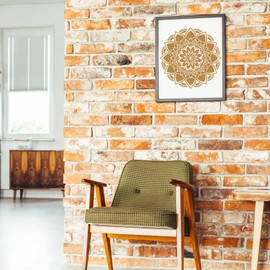 MWOOT Set of 4 Large Mandala Stencils Set, Reusable DIY Painting Template Accessories, Flower Craft Stencil for Painting on the Wall Floor Tile Cushion Decoration (30 x 30 cm)