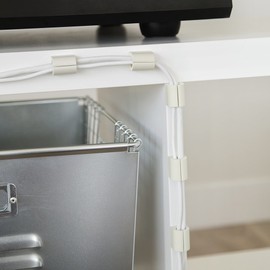 UT Wire UTW-9D12-WH D-Wings Small Cord Clip Organizer, White