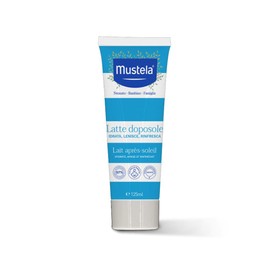 Mustela After Sun Milk, Face, Body with Shea Butter and Avocado Perseosis, Babies, Children, Whole Family - Soothes Sunburned Skin, Instant Refreshment (125ml)