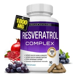 Resveratrol Complex Supplement 1800mg 90 Cápsulas Daily Food