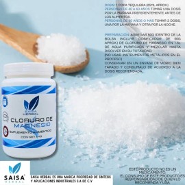 Cloruro de Magnesio + Sulfato de Magnesio | 1 Kg c/u | Saisa Herbal | Suplemento Alimenticio Calidad Premium | Salud Ósea, Muscular y Bienestar General