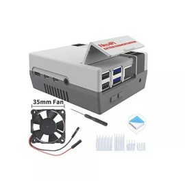 GeeekPi NES CASE for Raspberry Pi 4,Nes4pi ABS Case with Cooling Fan & Heatsinks
