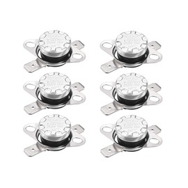 QMseller KSD301 Thermostat 60°C 10A Normally Closed N.C Snap Disc Limit Control Switch Microwave Thermostat Thermal Switch 6pcs