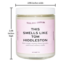 Cool Girl Candles | This Smells Like Tom Hiddleston Candle | l Tom Hiddleston Merch Prayer Candle Gift for Her Loki Fan 40+ hours burn time Amber Wood, Oakmoss, Vanilla Scented