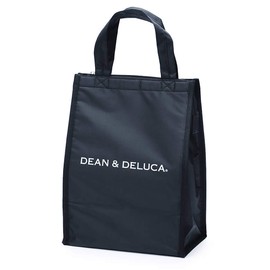 DEAN&DELUCA Cooler Bag, Black, M, Insulated Bag, Zipper Included, Compact, Bento Lunch Bag, 13.8 x 6.7 x 9.8 inches (35 x 17 x 25 cm)