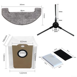 Vacuums Spare Parts Set Fit For MONSGA MS1 MAX Robot Vacuum, Vacuum Accessory Fit For MONSGA MS1 MAX Robot Vacuum, Main Brush, Mop Cloth, Filter, Dust Bag, Side Brush