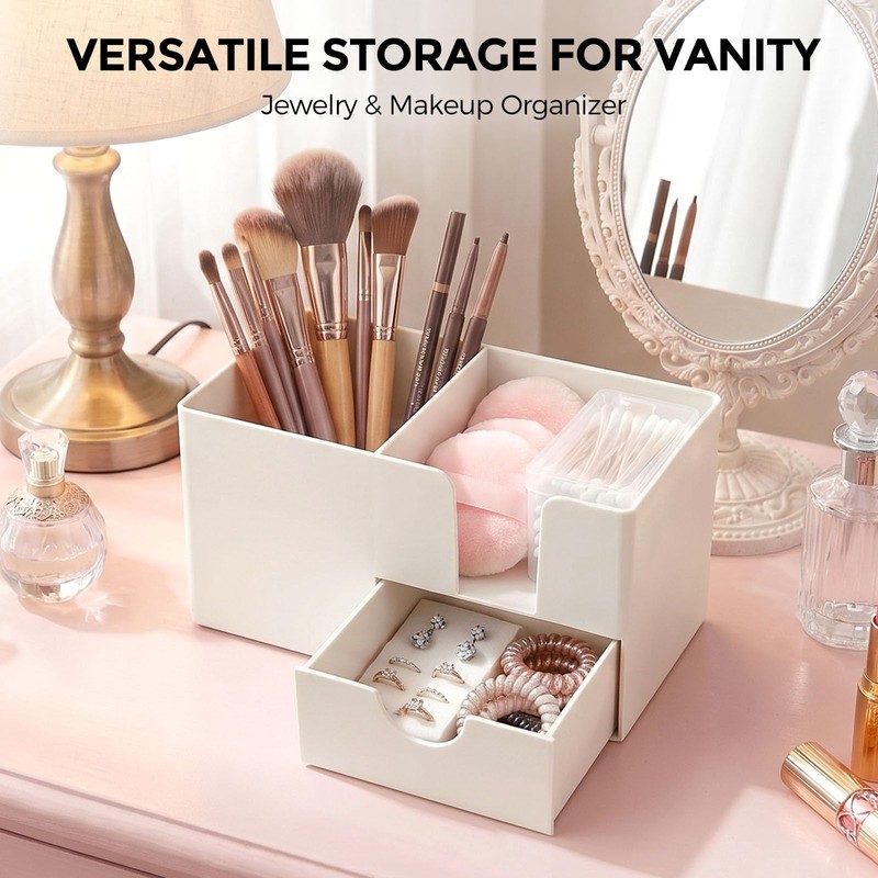 SKYDUE Small Desk Organizer with Drawer