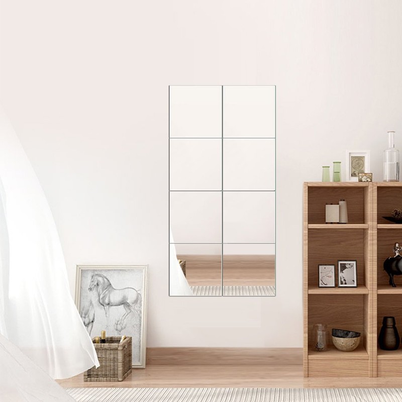 25 Uds Pegatinas de Pared de Espejo Cuadrado DIY, Azulejos
