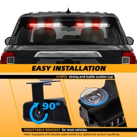 ELECHOI Red/White 2 in 1 Firefighter Emergency Dash Strobe Light Bar, Front/Rear 48LEDs Interior Windshield Visor Safety Flashing Warning Hazard Lights for Volunteer Fire Ambulance Trucks Vehicles