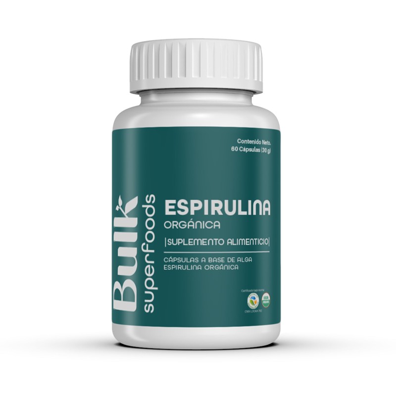 BULK SUPERFOODS Espirulina Orgánica 100 Natural Alga Spirulina