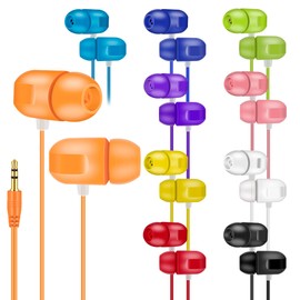 ZNXZXP Classroom Earbuds Bulk 50 Pack for Kids Kids Headphones for Classroom Children Boys Girls Toddler Adult (10 Mixed Colors)