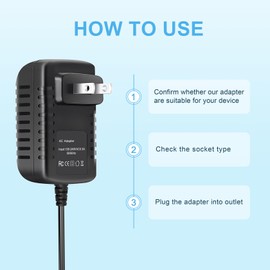 Dmoizka AC Adapter Charger for Yuwell YE8800AR YE8800CR Wrist Monitors Home Use Power Supply Cord Mains PSU