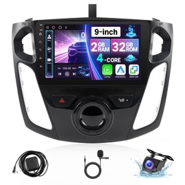Car Stereo Radio for Ford Focus 2012-2018 with Wireless Carplay & Android Auto, 2+32GB KuTaiTai 9 inch IPS Touchscreen Head Unit Replacement with GPS Bluetooth WiFi Mirrorlink FM SWC DSP Backup Camera