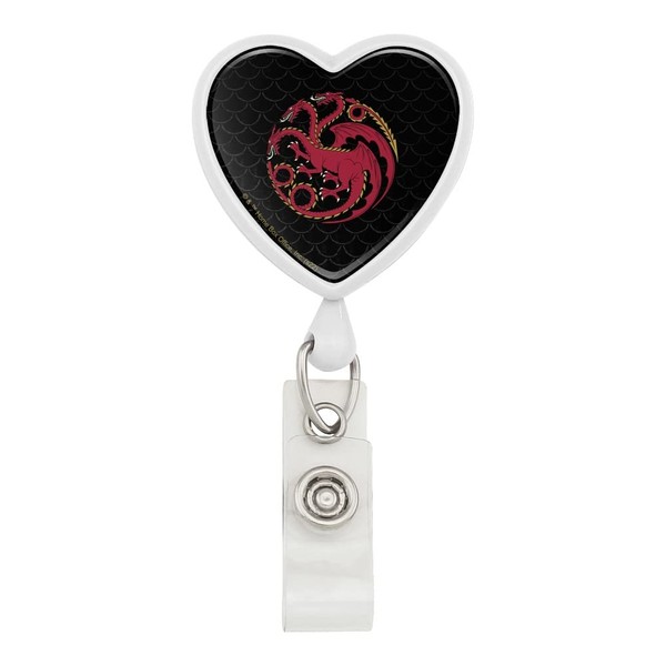 House of The Dragon Targaryen Sigil Scales Heart Lanyard Retractable