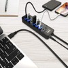Powered USB Hub 3.0, Atolla 7-Port USB Data Hub Splitter