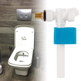 1/2 Inch Side Entry Inlet Valve, Brass Shank Horizontal Toilet Fill for UK Toilet Tanks, ABS & Copper Pipe Compatible, Leak-Proof Seal Design, Pro Side Entry Inlet Valve