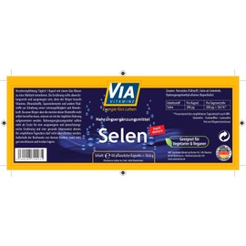 Selen 200 µg 60 Kapseln für Haare und Nägel, hoch dosiert, 2-Monatspackung, rein natürlich, vegan, Premiumqualität aus Deutschland