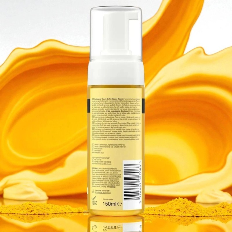 Neutrogena Soothing Clear Calming Mousse Facial Cleanser Turmeric 4 oz