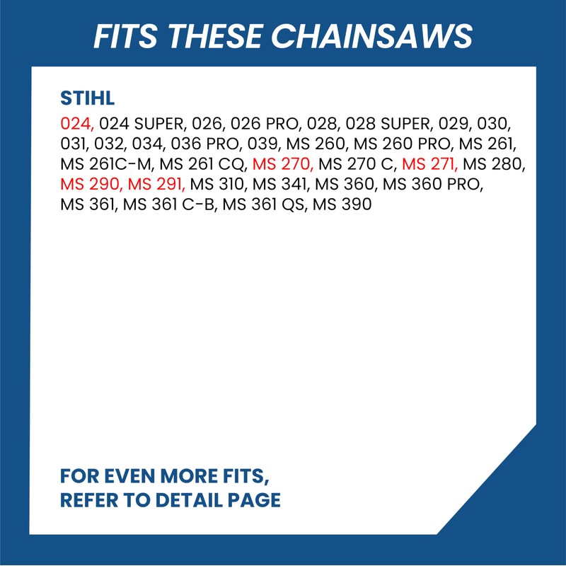 ZENTOP Carbide Chainsaw Chain 18 Inch, 063" Gauge, .325" Pitch,