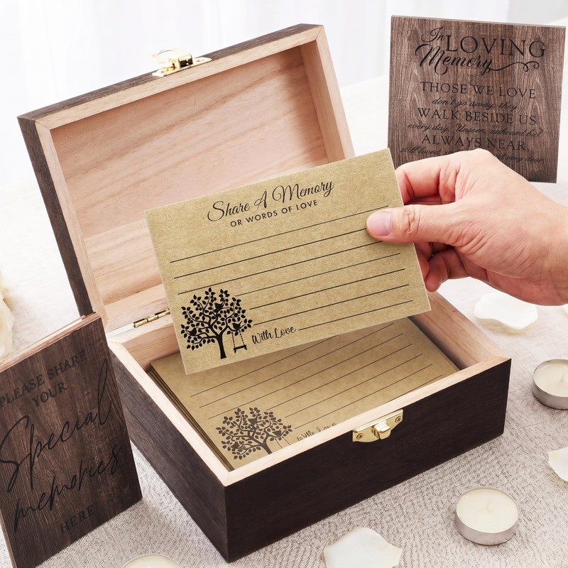 64 Pcs Celebration of Life Memory Cards Box a Limb