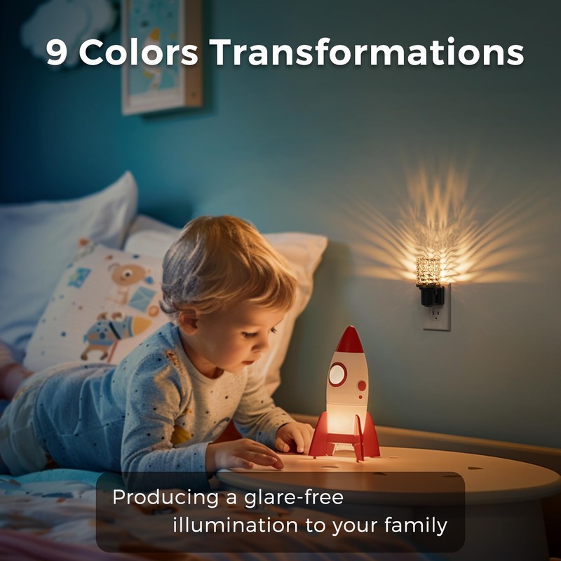 L LOHAS LED Night Light, 2 Pack Dimmable Night Lights