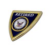 Navy Retired Shield Chrome Emblem
