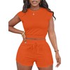 LovelyWholesale Short Sets for Women 2 Piece Summer Sets Cap