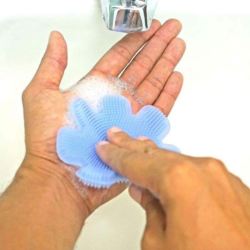 Silicone Dish Washing Sponge Scrubber Set 4 Pot Pan Cleaning