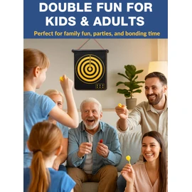 BATURU Magnetic Dart Board for Kids, Teens, and Adults — Double-Sided Dart Board Game with Strong Magnetic Darts, Roll-Up Portable Design, Gifts for Teen Boys, Family Parties, Camping, and Birthdays