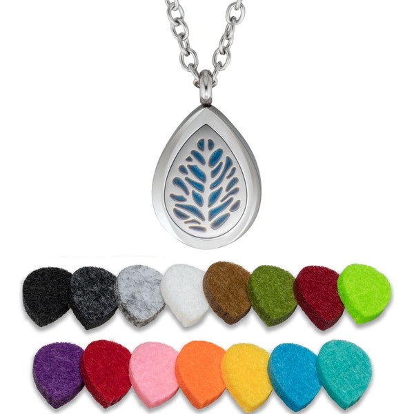 Essential Oil Diffuser Necklace Pendant Stainless Steel Aromatherapy Spirit Drop