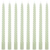 Whaline 8Pcs 10 Inch Sage Green Spiral Taper Candles Dripless
